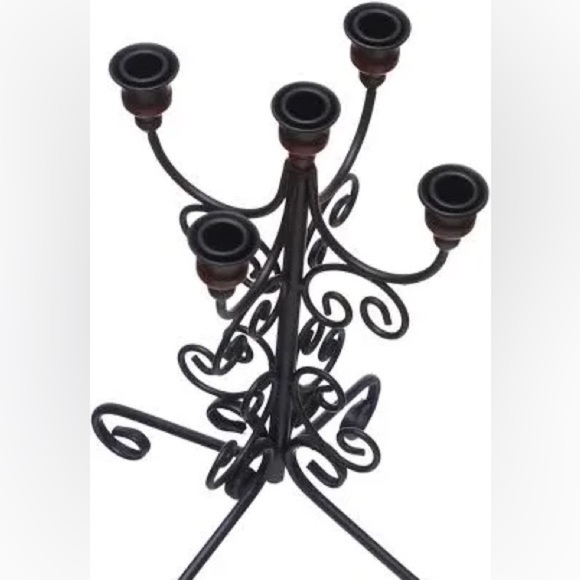 Ashland Black and Red Candelabra candle holder new - Picture 7 of 8